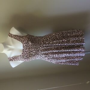 Free People leopard mini dress size XS